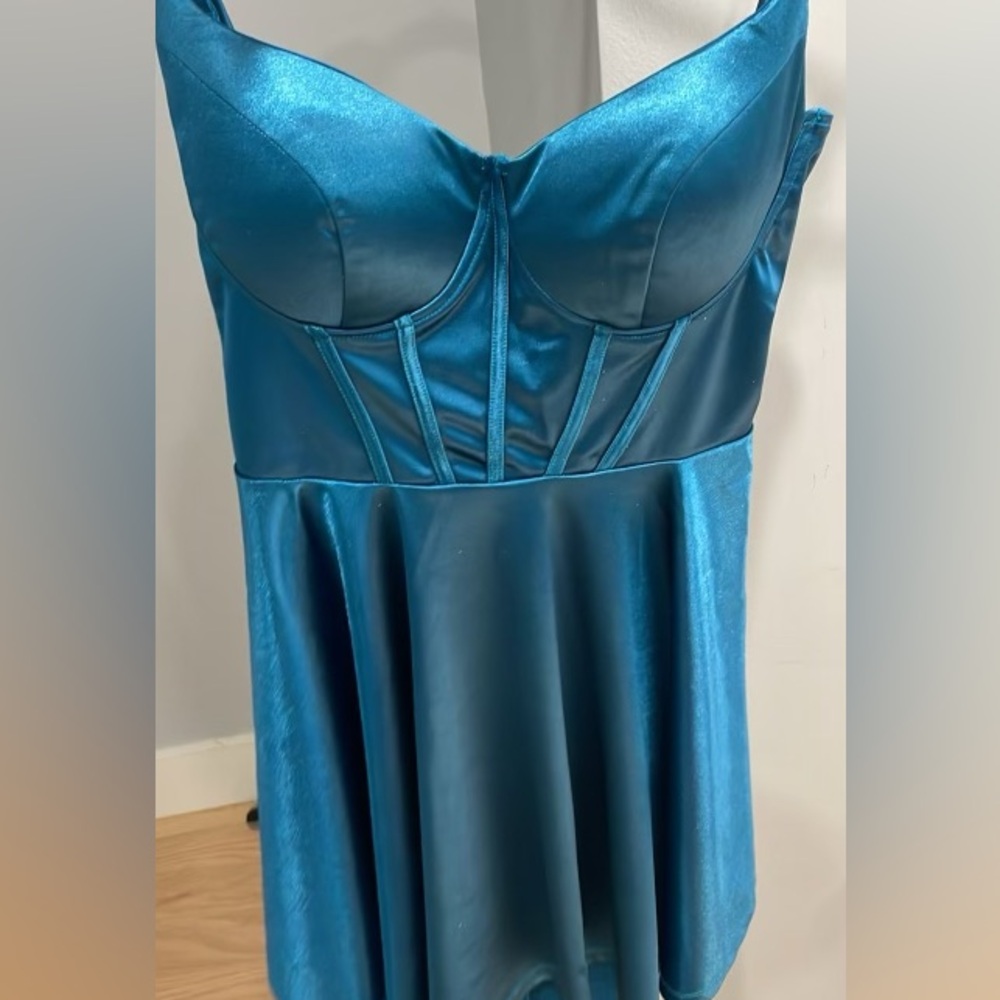 Blue Metalic Dress